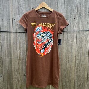 Ed Hardy Chocolate Brown Tee